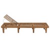 vidaXL Folding Sun Lounger with Cushion Solid Acacia Wood - 3 of 4