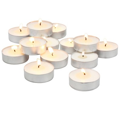White Palm Wax Unscented Tealight Candles, 20 Pack