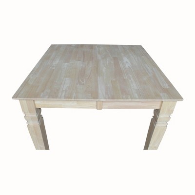 Java Butterfly Leaf Extendable Unfinished Wood Dining Table