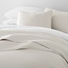 FIONECA Ultra Soft Microfiber Polyester Blend Striped Quilted All Season Quilt Set with Matching Pillow Shams Versatile Decor Friendly White - 4 of 4