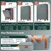 HDZNVF Luggage Sets 5 Piece with Front Opening, Hardside Expandable Carry on Suitcase with Spinner Wheels TSA Lock - 3 of 4