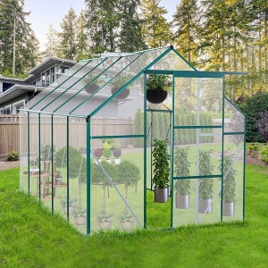 NicBex 6*10ft Polycarbonate Greenhouse with UV ProtectionLarge Walk-in Storage Shed with Adjustable Vent Window and Lockable Hinged Door - 1 of 4