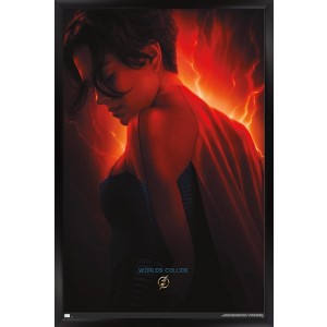 Trends International DC Comics Movie The Flash - Supergirl One Sheet Framed Wall Poster Prints - 1 of 4