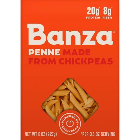 Banza Gluten Free Chickpea Penne - 8oz : Target