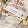 Bestier Height Adjustable Electric Standing Desk, 55" x 24" Ergonomic Sit Stand up Desk with Hooks and Wire Holes, Memory Computer Home Office Desk - 2 of 4