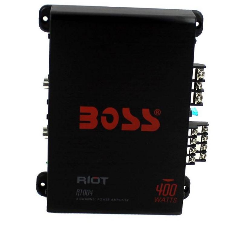 BOSS R1004 400W 4-Channel RIOT Car Audio Power Amplifier Amp and 8 Gauge Complete Car Amplifier Installation Wiring Kit, 2 of 7