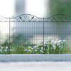 Outsunny Garden Decorative Fence Panel, 4 Pack, 44 x 36-Inch, Linear Length 12 Feet, Steel Border Folding Fence for Garden Landscaping - 3 of 4
