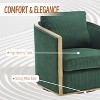 CAVINAS 360 Degree Swivel Barrel Accent Chair with Rattan Frame,  Upholstered Sofa Chair with Wood Base - 4 of 4