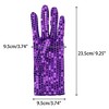 INSPIRE CHIC Women's Sequin Wrist Full Finger Sparkly Sleeves Gloves for Party Banquet Costume Prom Dress 1 Pair - 2 of 4