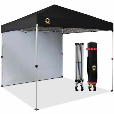 8x8 Recreational Centerlok Canopy & 1 Sidewall - Sto 'N Go, Silver Coated, 150D - RS64F-S1