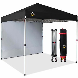 8x8 Recreational Centerlok Canopy & 1 Sidewall - Sto 'N Go, Silver Coated, 150D - RS64F-S1 - 1 of 4