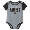 NFL Las Vegas Raiders Boys' White 3pk Bodysuit - 2 of 4