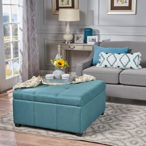 Christopher Knight Home Carlsbad Contemporary Upholstered Tufted Storage Ottoman - 1 of 4