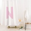 Deny Designs April Lane Art Block Monogram Shower Curtain - 2 of 3