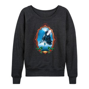 Women's - The Polar Express - The Polar Express Lightweight French Terry Wide Neck Long Sleeve Graphic Shirt - 1 of 4