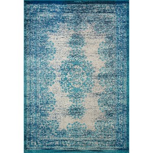 Nuloom Moriah Oriental/Persian 3x5 Accent Rug for Living Room Bedroom Dining Room Entryway Kitchen, Blue/Beige - 1 of 4