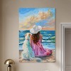 Art Remedy Girl and Her Best Friend Colorful Coastal Wall Art Unframed - 2 of 4