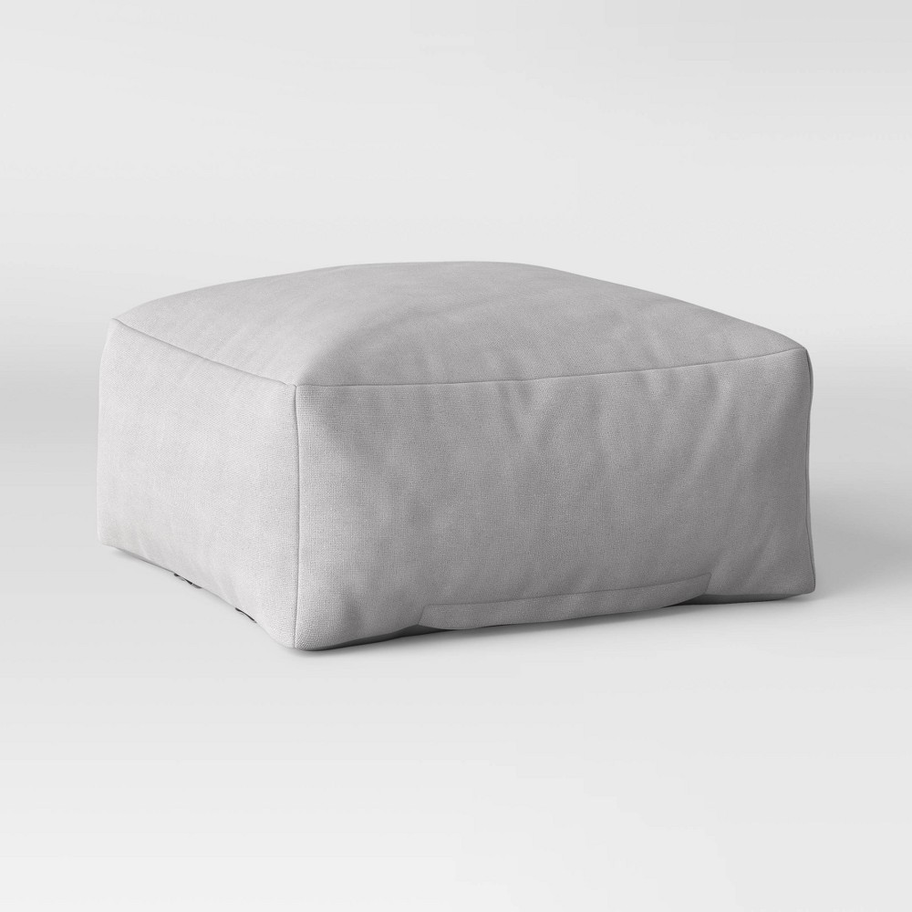 Photos - Pouffe / Bench Modular Bean Bag Section Sofa Ottoman Gray - Room Essentials™