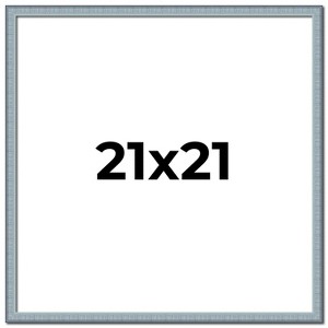 PosterPalooza | Square Textured Blue Picture Frame - UV Acrylic, Foam Board Backing, Hanging Hardware - 1 of 4