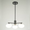 ALOADECOR Mid Century Modern Opal Glass Chandelier Classic Globe Pendant Light For Dining Room Living Room - 3 of 4