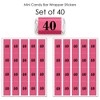 Big Dot of Happiness Chic 40th Birthday - Pink, Black and Gold - Mini Candy Bar Wrapper Stickers - Birthday Party Small Favors - 40 Count - 3 of 4