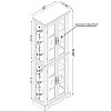 YOOCOZZ Lighted Glass Curio Display Cabinet Glass Storage Wine Cabinet Wood Frame Toy Display, Light Bulb Included - 3 of 4