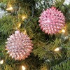 Cody Foster 3.0 Inch Spiny Balls In Pink Set / 2 Ombre Shade Valentines Easter Tree Ornaments - 2 of 3