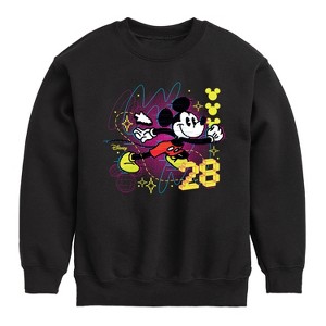 Boys' - Disney - Mickey Mouse 8 Bit Graphic Long Sleeve Fleece Sweatshirt - 1 of 4