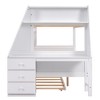 NicBex Twin over Full Bunk Bed with Trundle and 3 Drawers and Shelf,Loft Bed with Ladder and Built-in Desk,Noise Reduced Bunk Beds for Bedroom - 4 of 4
