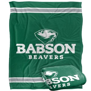 Babson College Primary Logo Stripes Silky 50x60 Blanket, 1 Sided - 1 of 4