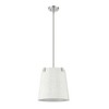 Weston 3-Light Pendant - Dimmable Steel Fixture with Cream Fabric Shade, 13" x 13" - 2 of 4