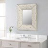 AZL1 Life Concept Decorative Wall Mirror with Rectangle Shape Rivet Decoration for Bedroom Living Room Vanity Entryway, White, 28.4"*24"*4.6" - 2 of 4