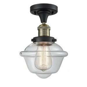 Oxford - 1 Light Semi-Flush Mount In Traditional Style-11 Inches Tall and 7.5 Inches Wide - 1 of 1