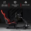 Dardoo Racing Simulator Cockpit with Red Seat Stable & Adjustable Frame for Logitech and Thrustmaster Pedals/Shifter Not Included - 3 of 4