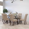 Merrick Lane Upholstered Parsons Chair with Nailhead Trim - Set of 6 - 2 of 4