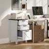 Munora 3-Drawer Vertical File Cabinet, Rustic Farmhouse Office Storage for A4/Letter Size Files, Distressed White - 2 of 4