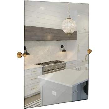 Americanflat Adhesive Mirror Tiles - Exclamation Rectangular Design - Peel  and Stick Mirrors for Wall. Frameless Mirrors for Bedroom and Living Room