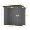 NicBex 6x4 Ft Outdoor Metal Storage Shed with Lockable Doors and Punched Vents for Backyard Garden,Patio,Black - 3 of 4