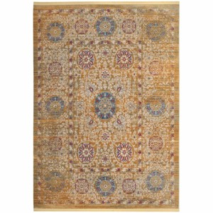Sutton SUT402 Power Loomed Area Rug Gold / Ivory 5' X 7' - Safavieh. - 1 of 3