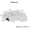 Vipbear L-shaped modular sofa, with pull-out bed, high-quality linen modular modular sofa, 78-inch convertible sleeping sofa bed, living room sofa - 2 of 4