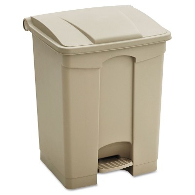 Safco Large Capacity Plastic Step-On Receptacle 23gal Tan 9923TN