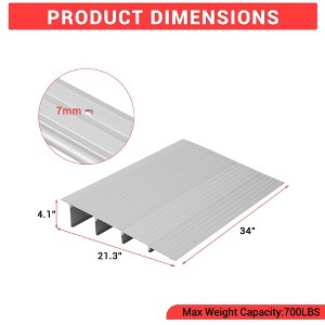 CuisinSmart 4" Rise Threshold Ramps for Doorways, Portable Door Ramps, 700 Lbs Capacity, Adjustable Aluminum Entry Ramp - 1 of 4