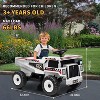 12V Kids Ride On Dump Truck with Remote Control,Ride On Car Toy with Spring Suspension,Music,LED Lights,White - 2 of 4