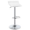 PAGED Counter Height Bar Stools White Upholstered Adjustable Counter Stools with Sturdy Base for Home Pub - 3 of 4