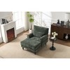 Sapphtopaz 1pc Modern Accent Chair Upholstered Chaise Lounge Chair with Metal Legs, Living Room Chair Leisure Sofa Recliner - 4 of 4