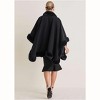 VENUS Womens Fur Trim Wrap Shawl - 4 of 4