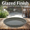 Sunnydaze Outdoor/Indoor High-Fired Glazed UV- and Frost-Resistant Ceramic Flower Pot Planter Saucers - Imperial Blue - 2 of 4