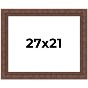 PosterPalooza | 27x21 Wide Bamboo Picture Frame, UV Acrylic, 4 Finishes - Brown, Black, Silver, and Natural - 1 of 4