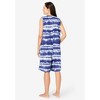 Dreams & Co. Women's Plus Size Zip-Front Terry Romper - 3 of 4