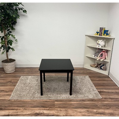 Espresso Wood Kids Square Table with 4 Chairs Set
